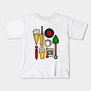 Shaun of the dead objects Kids T-Shirt